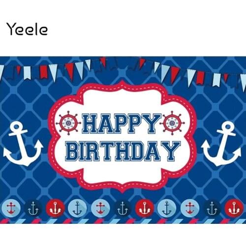 Yeele Photocall Birthday Backdrops Cartoon Pirate Banner Party Decor Photographic Background Photography For Baby Photo Studio