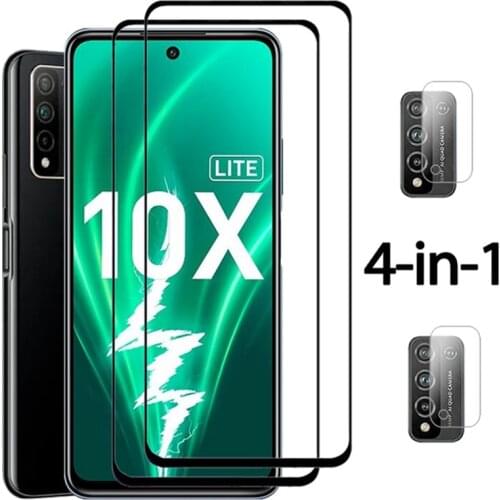 2PCS Front + Camera Glass for Huawei Honor 10X lite protective Glass on honor10x 10 x lite 9x 8x DNN-LX9 Lens Screen Protector