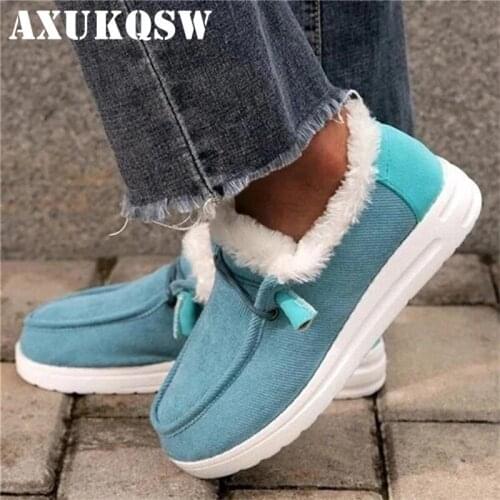 2021 Running Shoes Snow Boots Women High Quality Lace Up Thick Fur Warm Winter Boots Women Shoes Fashion Ankle Boots Botas Mujer