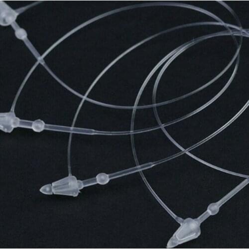 1000 pcs /lot 9 inch (225mm) Security Loop Plastic Garment Tag Ties Fastener snap Lock Plastic Tag Fastener Lock Pin Tag