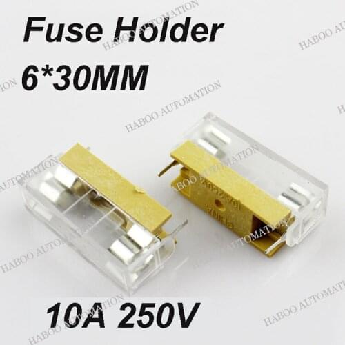 20PCS packing shipping free 6*30mm car fuse holder 10A 250V anl fuse holder With High Quality transparent cover