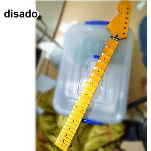 Disado 22 Frets maple scallop fretboard big reverse headstock maple Electric Guitar Neck glossy paint guitar parts accessories