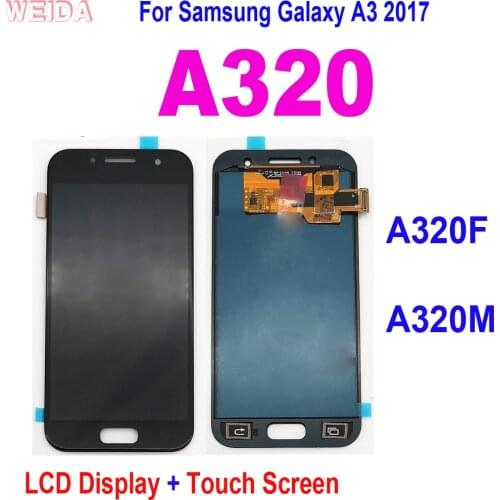 4.7" Super AMOLED A320 LCD For Samsung Galaxy A3 2017 A320 A320F SM-A320F A320M LCD Display Touch Screen Digitizer Assembly