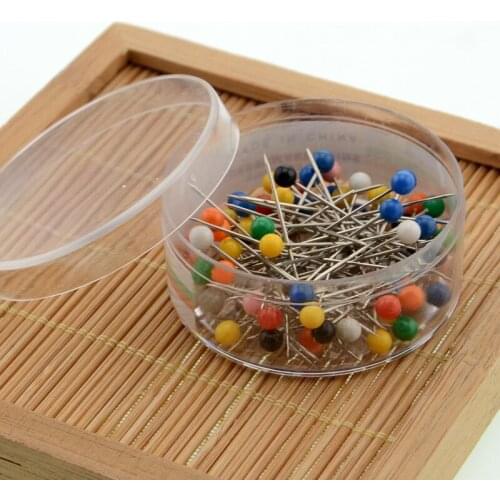 80Pcs 4*3.2mm Mixcolor Patchwork Pin Pearl Head Pins Corsage Sewing Pin DIY Craft Quilting Tool Sewing Accessories