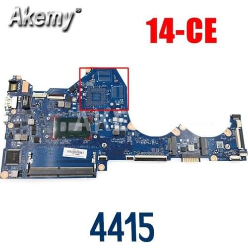 Akemy L63556-001 L63556-601 For HP PAVILION 14-CE 14-CE0597SA DA0G7AMB6D1 laptop motherboard MainBoard W/ 4415U CPU