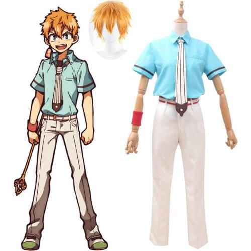 Anime Toilet-Bound Jibaku Shounen Minamoto Kou Uniform Cosplay Costume Halloween Costume For Women and Men