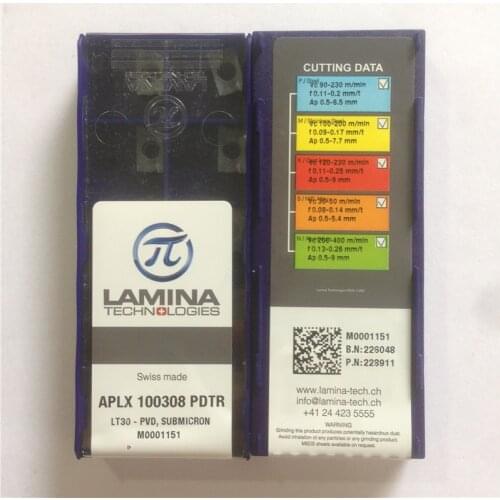 APLX100308 LT30 100% Original LAMINA carbide insert with the best quality 10pcs/lot free shipping