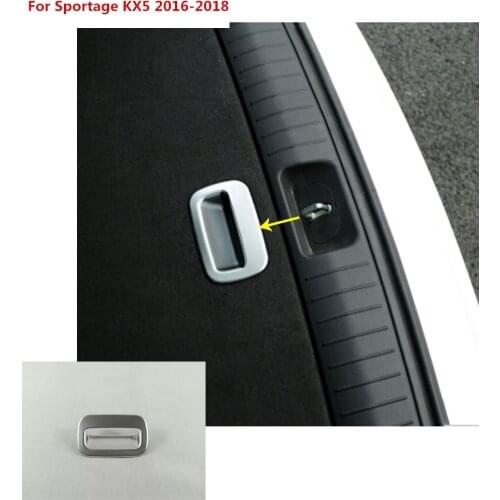 Car ABS chrome molding door Trunk Handle Bowl switch Trim panel Rear Back tail Stick part for Kia Sportage KX5 2016 2017 2018