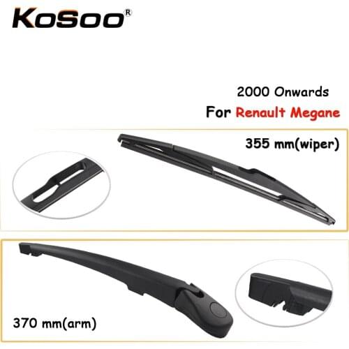 KOSOO Auto Rear Car Wiper Blade For Renault Megane,355mm 2000 Onwards Rear Window Windshield Wiper Blades Arm,Car Accessories