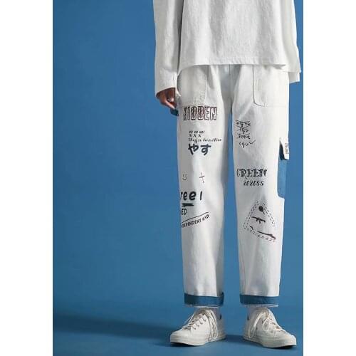Fashion Harajuku Mens Cargo Pants Japan Streetwear Joggers Men Trousers Harem Pants Casual Men Clothing Elastic Waist Men Pants