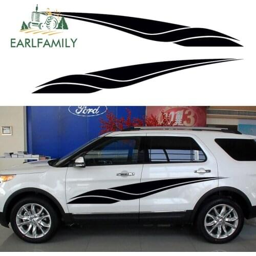 EARLFAMILY 2x Sharp Spear Courageous Advance The Art of Living A Happy Striped Car Sticker for Trailer Truck Door Vinyl Decal