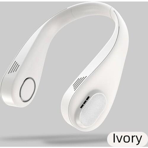 L18 No Leaf Hanging Neck Mini Electric Fan Quiet Outdoor Sports Electric Fan with Horizontal Fiber Design