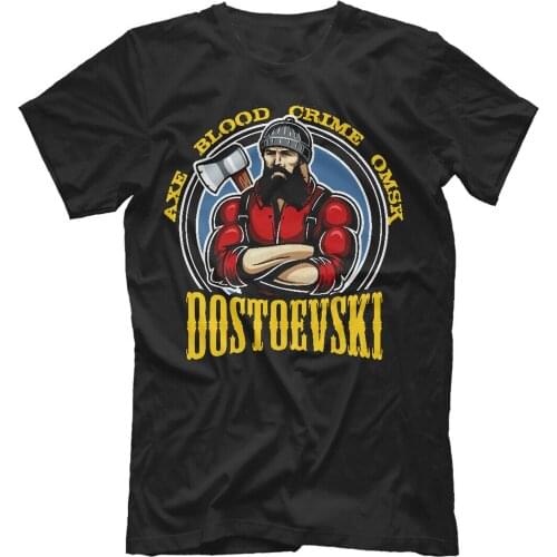 Great Russian Writer Dostoevsky T-Shirt. Summer Cotton Short Sleeve O-Neck Mens T Shirt New S-3XL