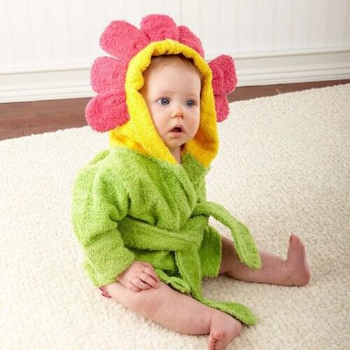 Animal Modelling Bathrobe Baby Flower Bathrobe All Cotton Towel Bathrobe Lion Children Dressing Gown