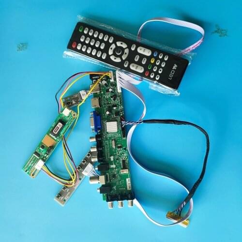Kit For LP141WX1-TLC4/LP141WX1-TLE1 30pin DVB-C DVB-T TV VGA USB remote Digital HDMI 1280X800 Panel Controller board 1 CCFL LCD