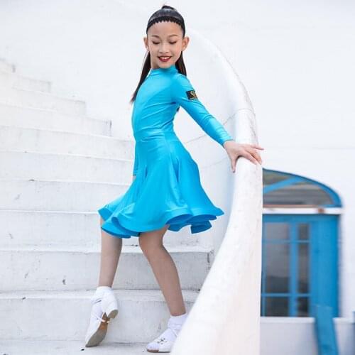 Latin Dance Dress For Girls Competition Costume Salsa Dance Clothes Rumba Outfits Tap Dance Wear Ballroom Practice Wear JL2007