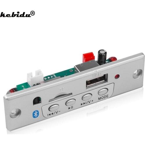 Kebidu MP3 WMA Decoder Board 12V Audio Module USB TF Radio Bluetooth 5.0 Wireless Music Car MP3 Player With Remote Control