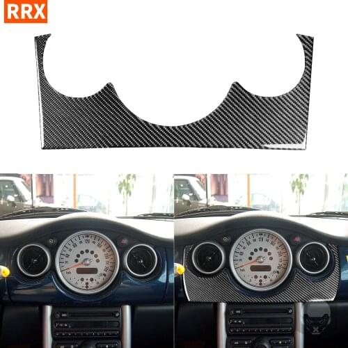 For Mini Cooper S One Hatch R50 R53 2005 2006 Carbon Fiber Stickers Center Speedometer Lower Frame Interiors Car Accessories