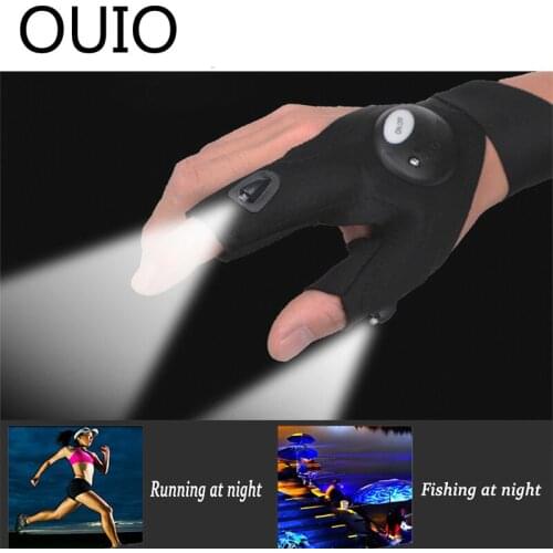 OUIO Glove Light Flashlight Nighttime Repair Tool Auto For Audi A4 B6 B8 VW Passat B5 B7 Skoda Octavia A7 A5 Renault Megane 2 3