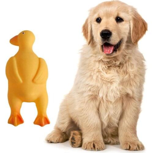 Dog Squeaky Toy Rubber Pigeon Dog Toy Bite Resistant Bird Chew Toy For Large Dog Puppy Teeth Cleaning Molar Toy Pet Accessories