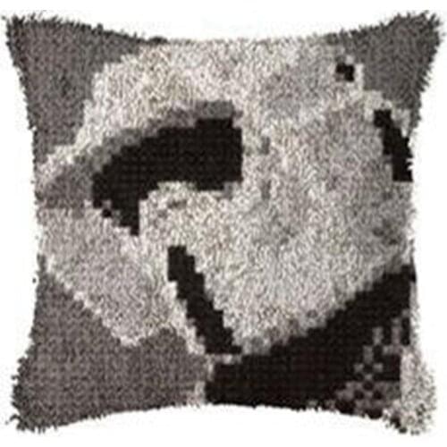 Latch hook pillow with Pre-Printed Pattern for kids Latch hook kit Foamiran for needlework Hobby and needlework Hook mat