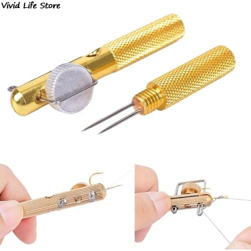 Full Metal Fishing Hook Knotting Tool & Tie Hook Loop Making Device & Hooks Decoupling Remover Carp Fishing Accessory