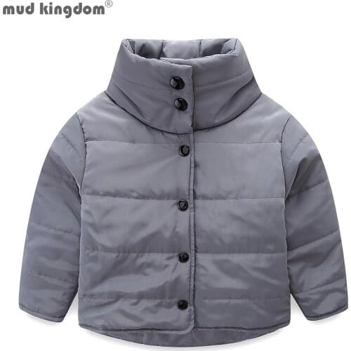 Mudkingdom Boys Girls Down Jacket Solid Turtleneck Outerwear Kids Autumn Winter Clothes