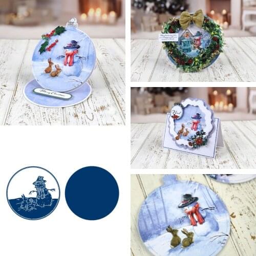 Christmas Snowman Bunny New Arrival 2021 Metal Cutting Die Scrapbooking DIY Decoration Craft Embossing Stencil Make Albums Big