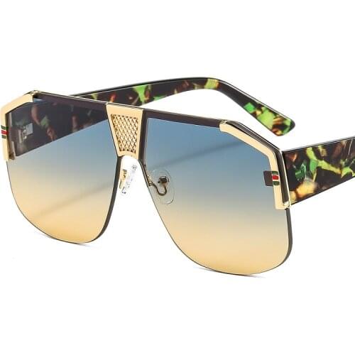 2021 New Shield Gradients Sunglasses Men Women Fashion Trend Luxury Color Lens PC Frame Brand Designer Sun Glasses