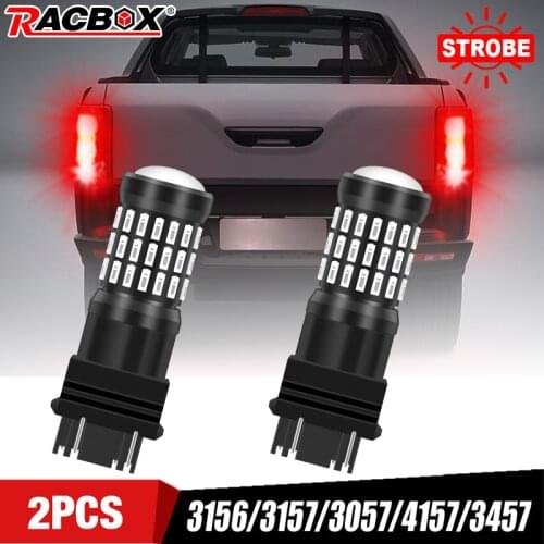 T25 3156/3157/3057/4157/3457 Car LED Strobe Flashing Blinking Brake Tail Light Bulb Red flash lamp DC 12V-30V Signal light