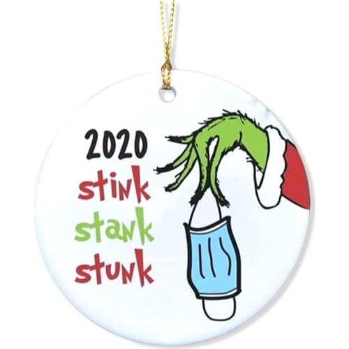 Stink Stank Stunk Mask Ornament Grinch Hand Christmas Ornament Party Happy New Year Hanging Decoration
