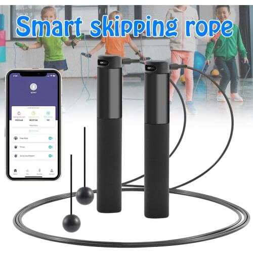 Smart Jump Rope with APP Data Analysis USB Rechargeable Skipping Rope with HD LED Display for Fitness Adjustable SAL99