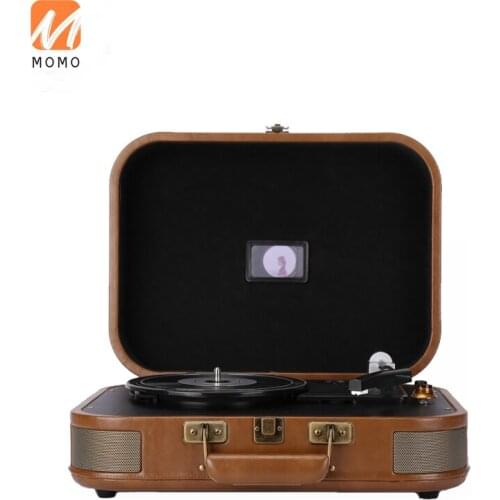 Vinyl Record Player Vintage Suitcase Portable Talking Machine Retro Phonograph