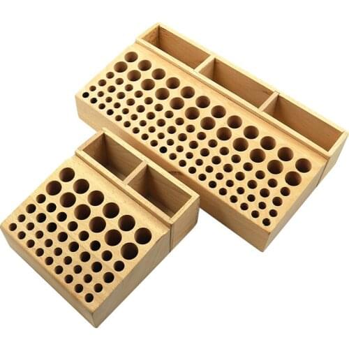 46 Holes High Quality Hole Rack with Slot, 98 Holes Wooden Storage Holder for Leather Craft Tools, Professional Leather Contain