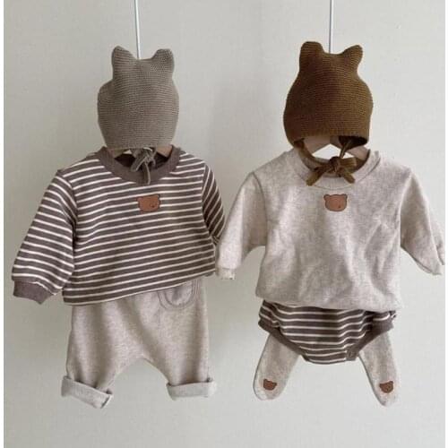 2020 Winter New Plus Velvet Thick Warm Baby Bear Print Sweatshirt Tops Kids Boys And Girls Cotton Hoodies Lovely Baby Clothing