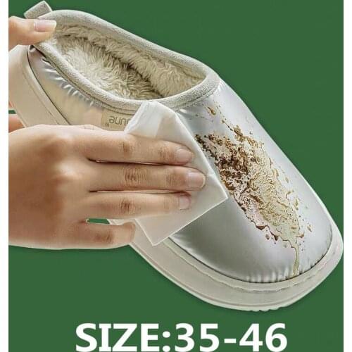 ONEMIX Winter Men Slippers Memory Foam Fluffy Fur Soft Warm Scuff Waterproof Indoor Outdoor Womens House Shoes Free Shipping