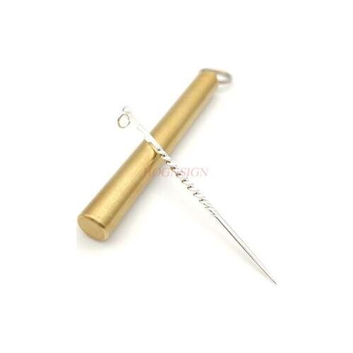 Sterling silver toothpick 990 pure silver high-grade metal toothpick portable brass toothpick box creative to send elders