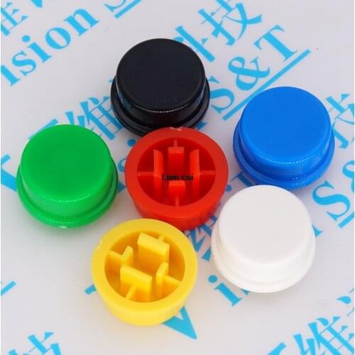 20PCS/LOT Round Tactile Button Caps For 12*12*7.3 mm Tact Switches 5 Colors Switch Cap