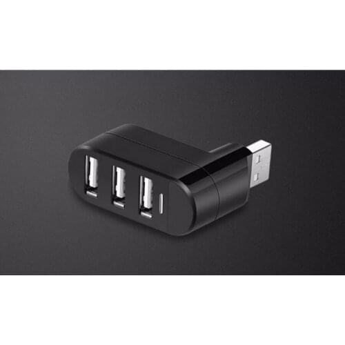 200pcs Rotatable High Speed 3 Ports USB HUB 2.0 USB Splitter Adapter for Notebook/Tablet Computer PC Peripherals