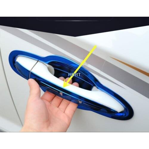 For Hyundai IX35 2018 2019 2020 2021 4pcs Car Door Handle Bowl Frame Cover Trim Exterior Chrome ABS Car Styling Accessories