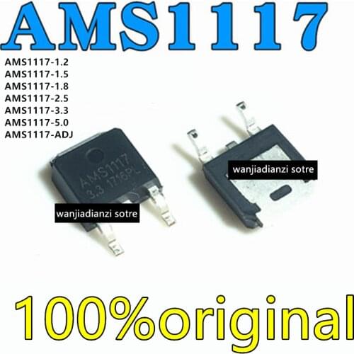 AMS1117 AMS1117CD-3.3V/1.2/1.5/1.8/2.5/5.0/ADJ TO-252 Step-down voltage chip, IC linear regulators, power step-down voltage reg