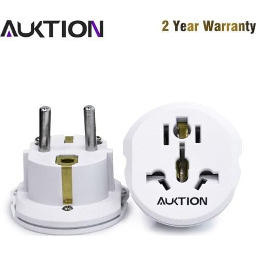AUKTION 16A Universal EU(Europe) Converter Adapter 250V AC Travel Charger Wall Power Plug Socket Adapter High Quality Tools
