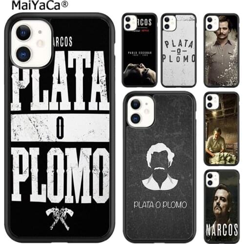 MaiYaCa Plata O Plomo Narcos Pablo Escobar Silver Or Lead Phone Case Cover For iPhone SE 6s 7 8 plus X XR XS 11 12 pro max shell