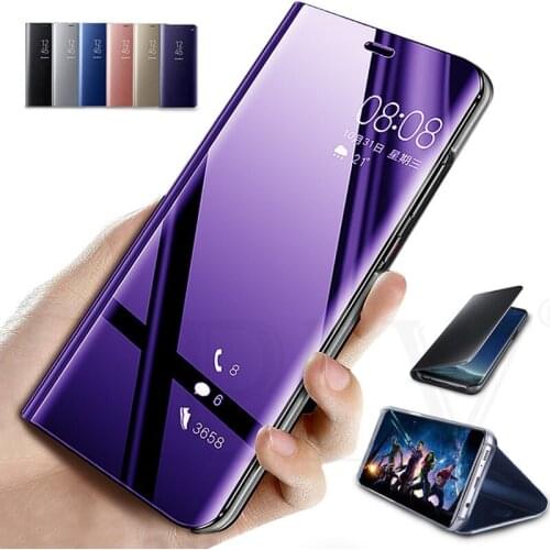 Smart View Magnetic Flip Case for Huawei Honor 8X/8X Max Leather Plating Mirror Phone Back Cover Honor8X 8 X Honor8XMax 8XMax