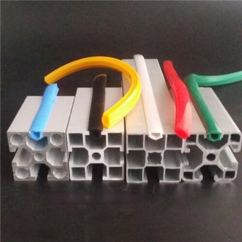 1M CNC machine DIY parts 20 aluminum profile Slot Cover 6MMSoft Seal Strip / Panel Holder Red/white/blue/Red/yellow