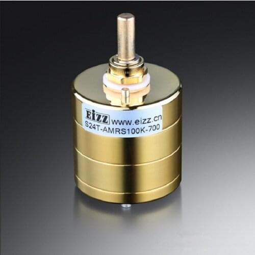 EIZZ Premium Gold 24-Step Stereo Attenuator Volume Potentiometer 10K 100K 250K ARMS Resistor For HIFI AUDIO Vintage Tube AMP DIY