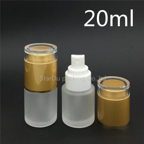200pcs/lot 20ml spray bottles,lotion pump, Glass bottle for perfume, cream jars, frosted glass bottles