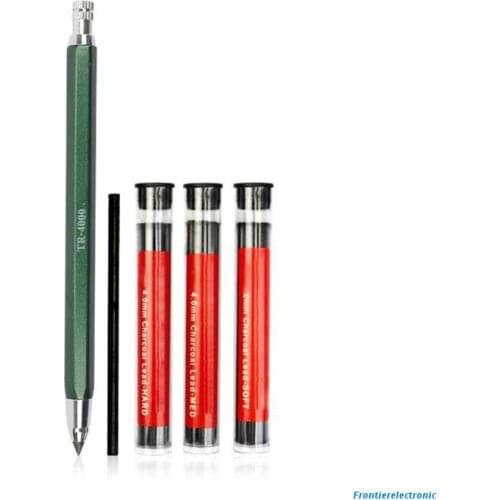 Mechanical Charcoal Pencil Core Lead Refills for Sketch Painting Drawing School Office Stationery 4.0mm