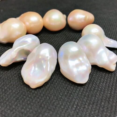 15-16mm zhuji cultured baroque pearl beads natural freshwater pearl In pairs sale earring making material