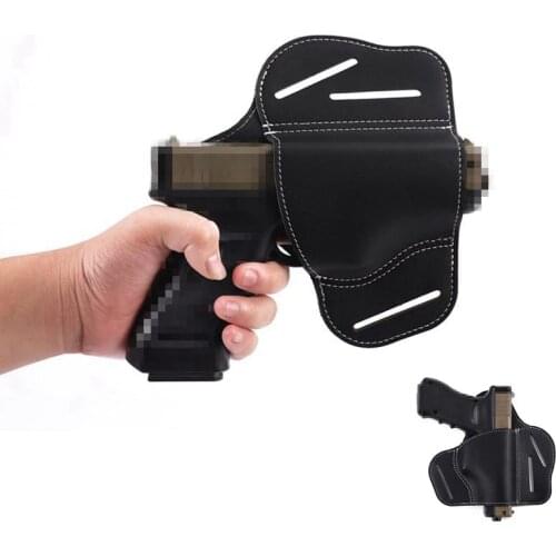 New Cowhide Miilitary Tactical Leather Gun Holster Tactical Belt Holster For Glock Colt 1911 Sig Sauer Pistol Hunting Holster